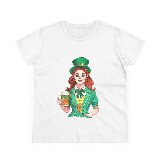 Paddy's Day Cheers Women's Midweight Cotton Tee