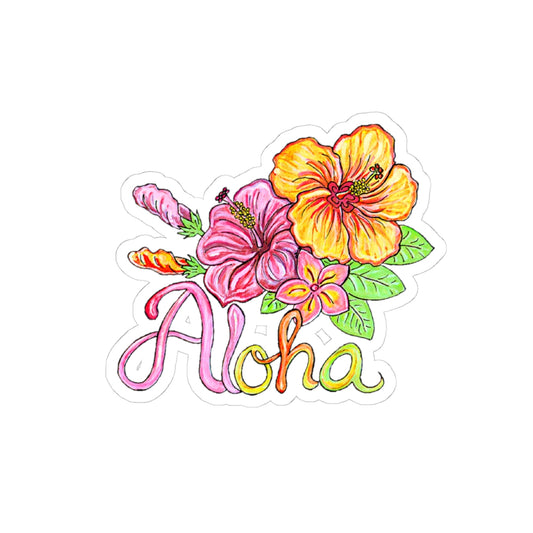 Aloha Flowers Kiss-Cut Stickers