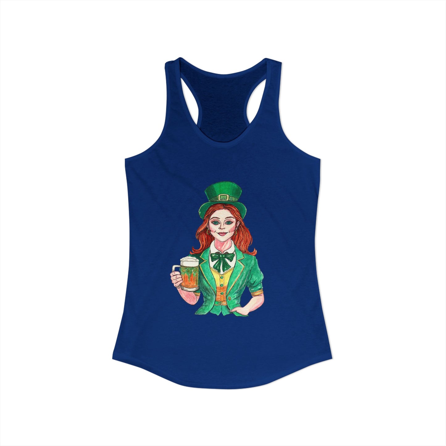 Paddys Day Cheers Women's Ideal Racerback Tank