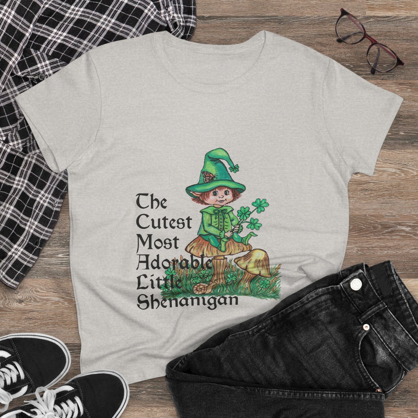 Cutest Leprechaun Women's Midweight Cotton Tee