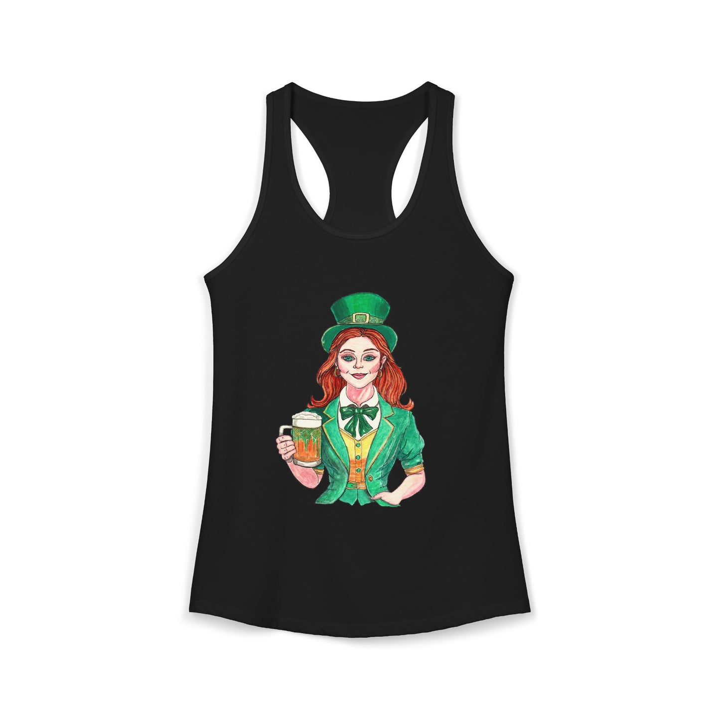Paddys Day Cheers Women's Ideal Racerback Tank