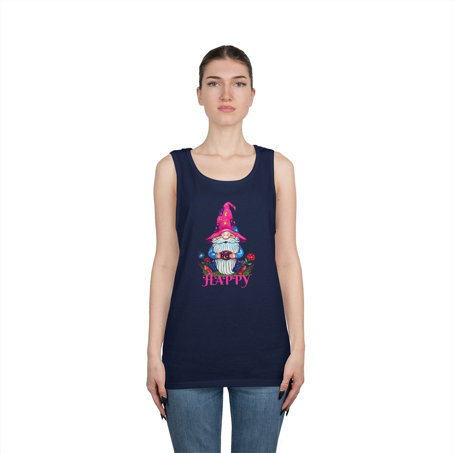 Happy Gnome Unisex Heavy Cotton Tank Top