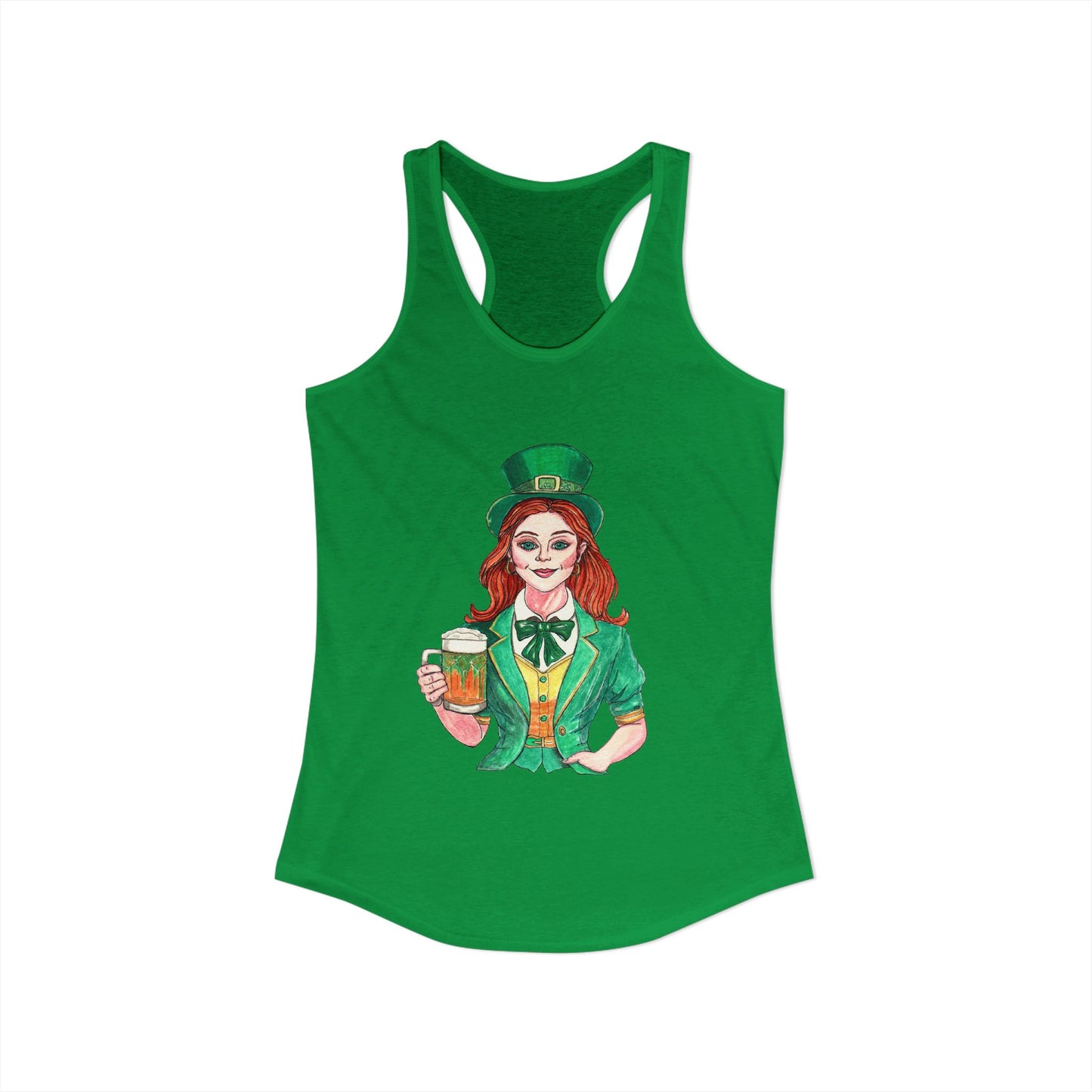 Paddys Day Cheers Women's Ideal Racerback Tank