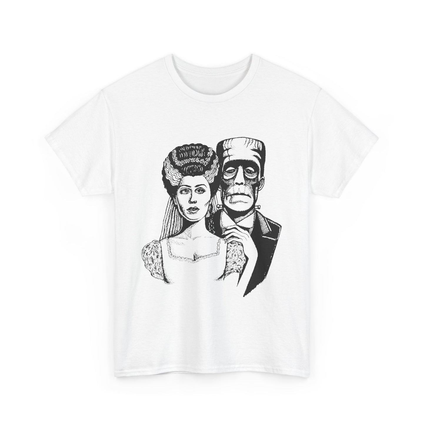 Frankenstein and Bride Unisex Heavy Cotton Tee