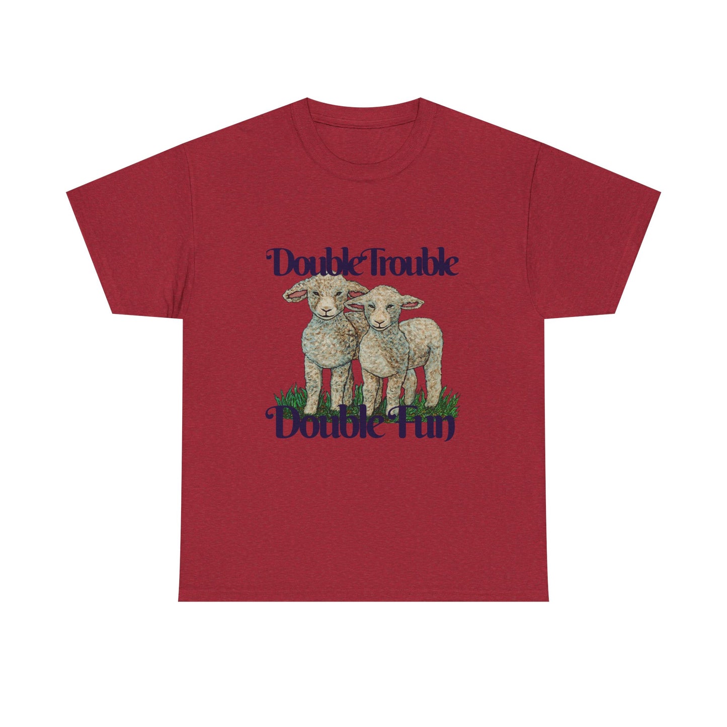 Double Trouble Double Fun Unisex Heavy Cotton Tee