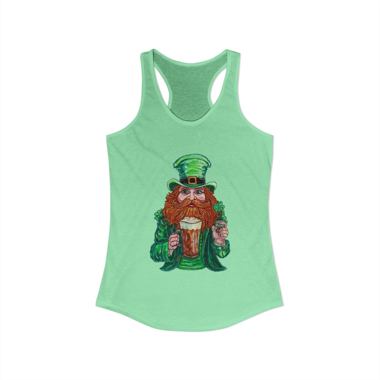 Drunken Leprechaun Women's Ideal Racerback Tank