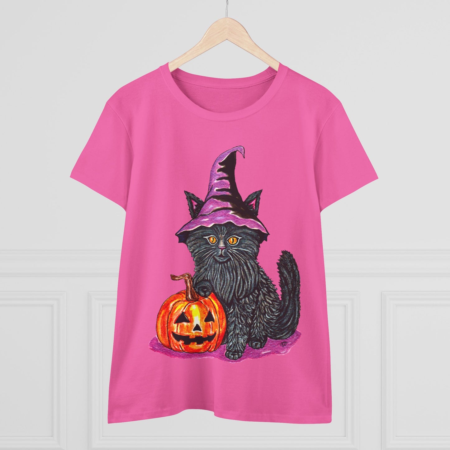 Halloween Kitty Women's Midweight Cotton Tee
