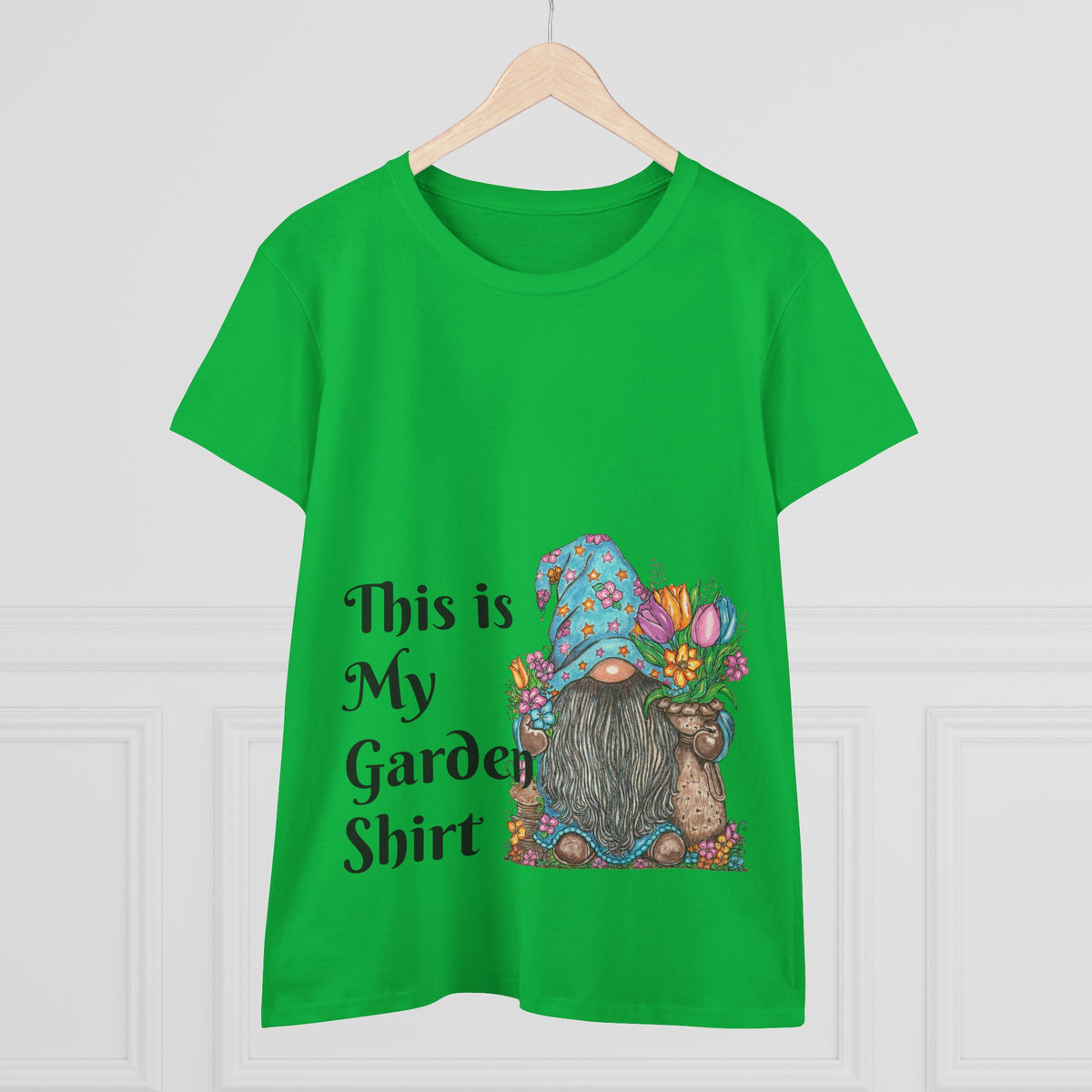Gardening Gnome Women's Midweight Cotton Tee