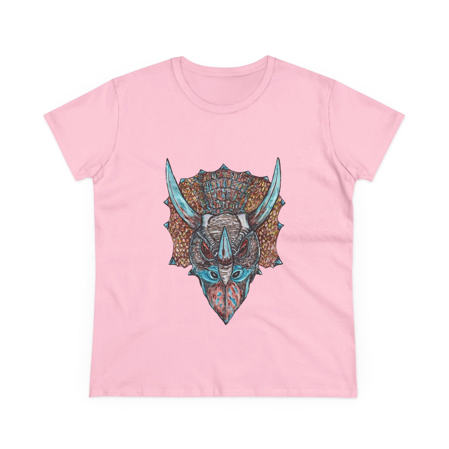 Triceratops Women's Midweight Cotton Tee