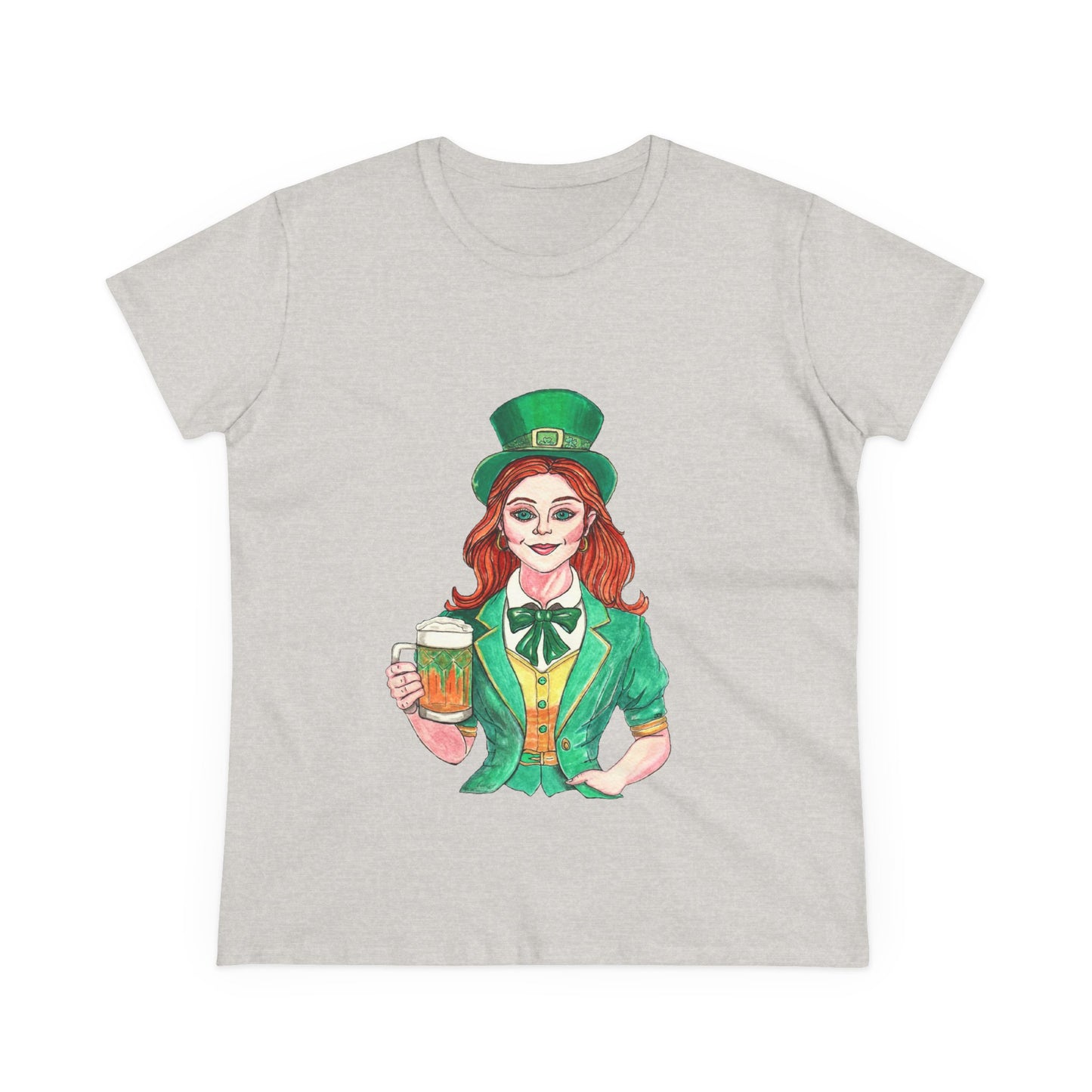 Paddy's Day Cheers Women's Midweight Cotton Tee