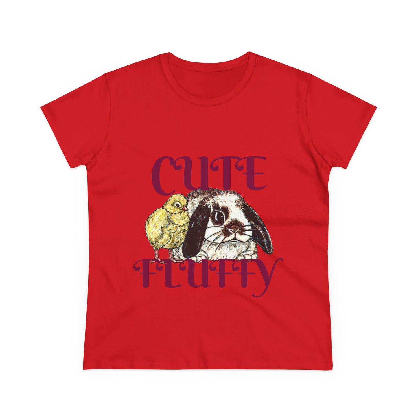 Cute and Fluffy Women's Midweight Cotton Tee