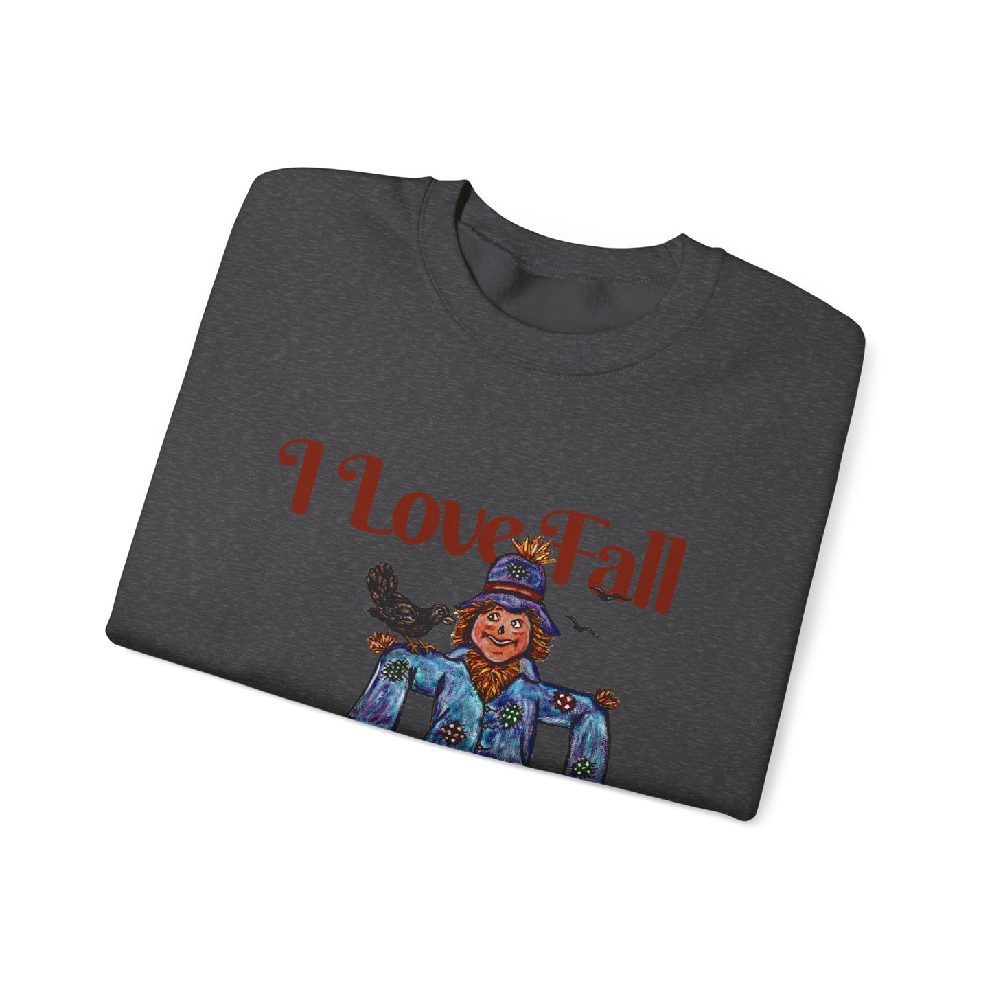 I Love Fall Most of All Unisex Heavy Blend™ Crewneck Sweatshirt