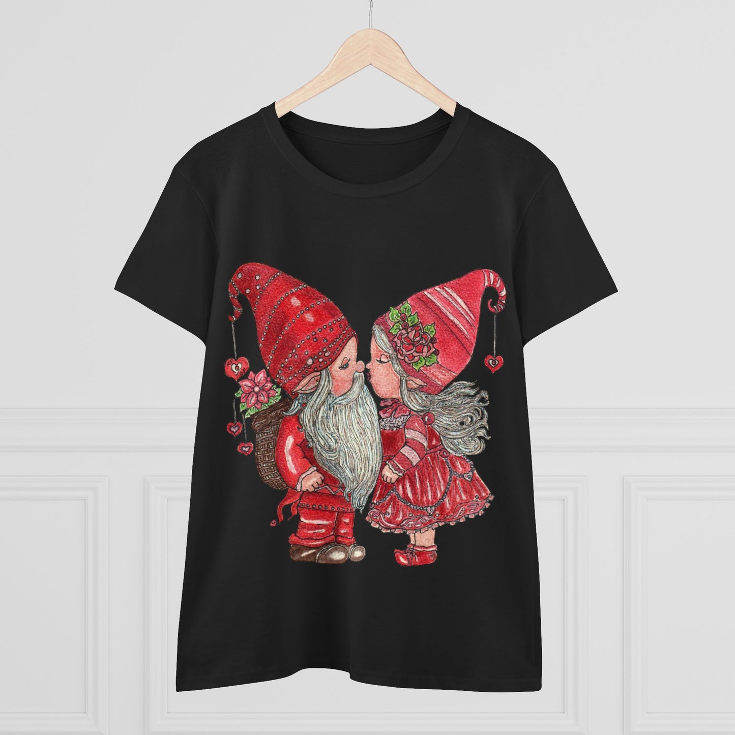 Gnome Lovers Women's Midweight Cotton Tee