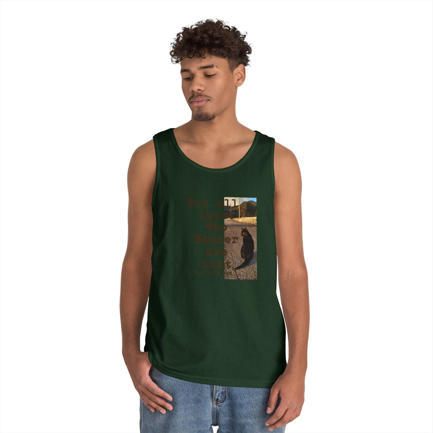 Wandering Kitty Unisex Heavy Cotton Tank Top