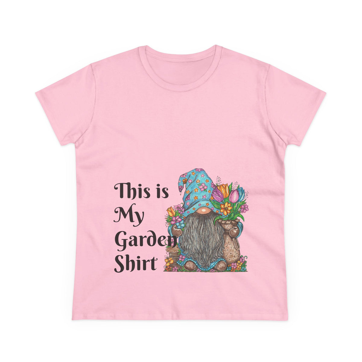 Gardening Gnome Women's Midweight Cotton Tee