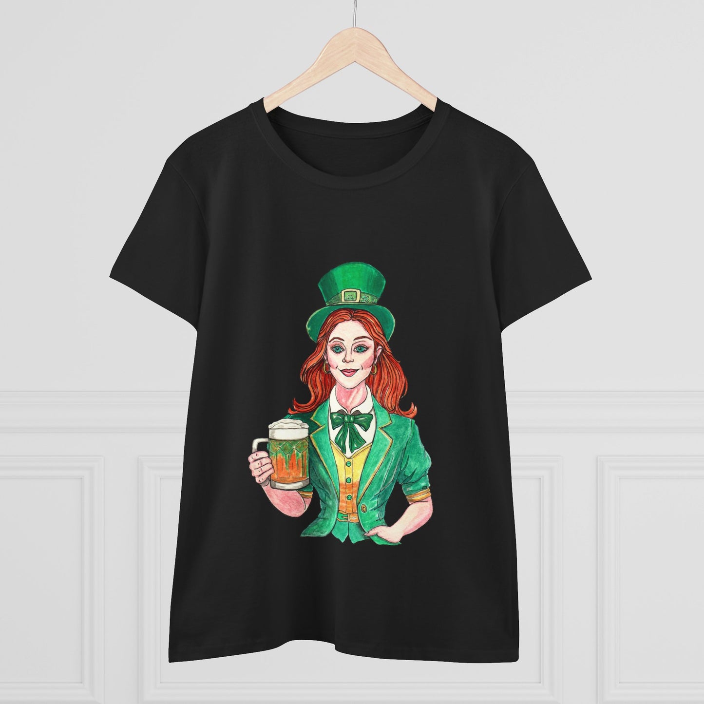 Paddy's Day Cheers Women's Midweight Cotton Tee