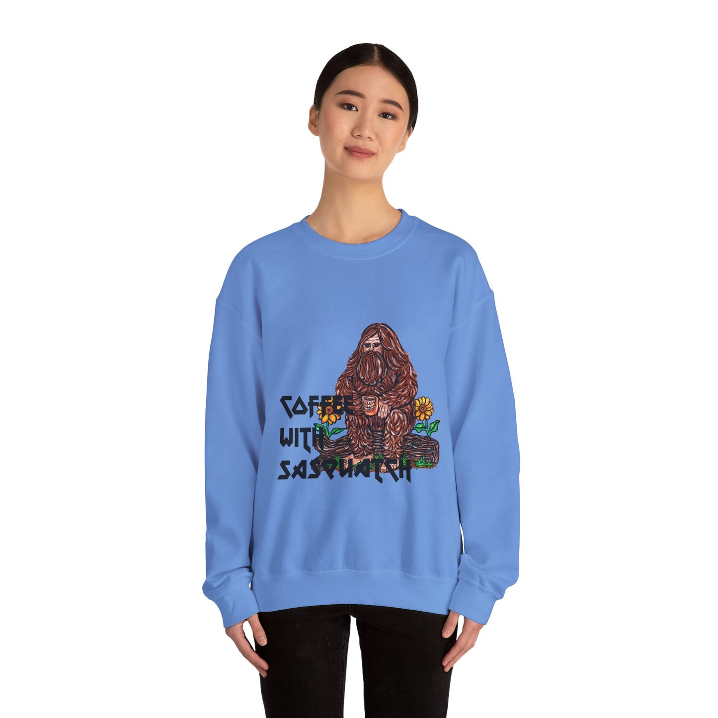 Coffee With Sasquatch Unisex Heavy Blend™ Crewneck Sweatshirt