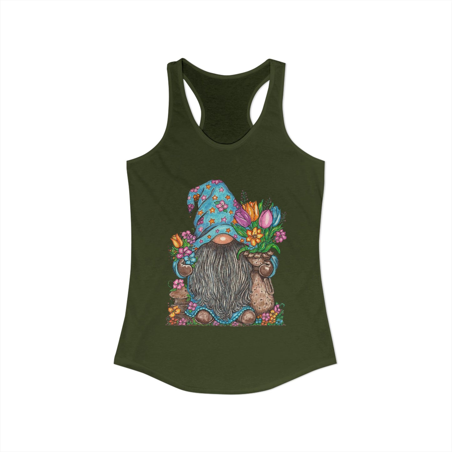 Gardening Gnome Women's Ideal Racerback Tank