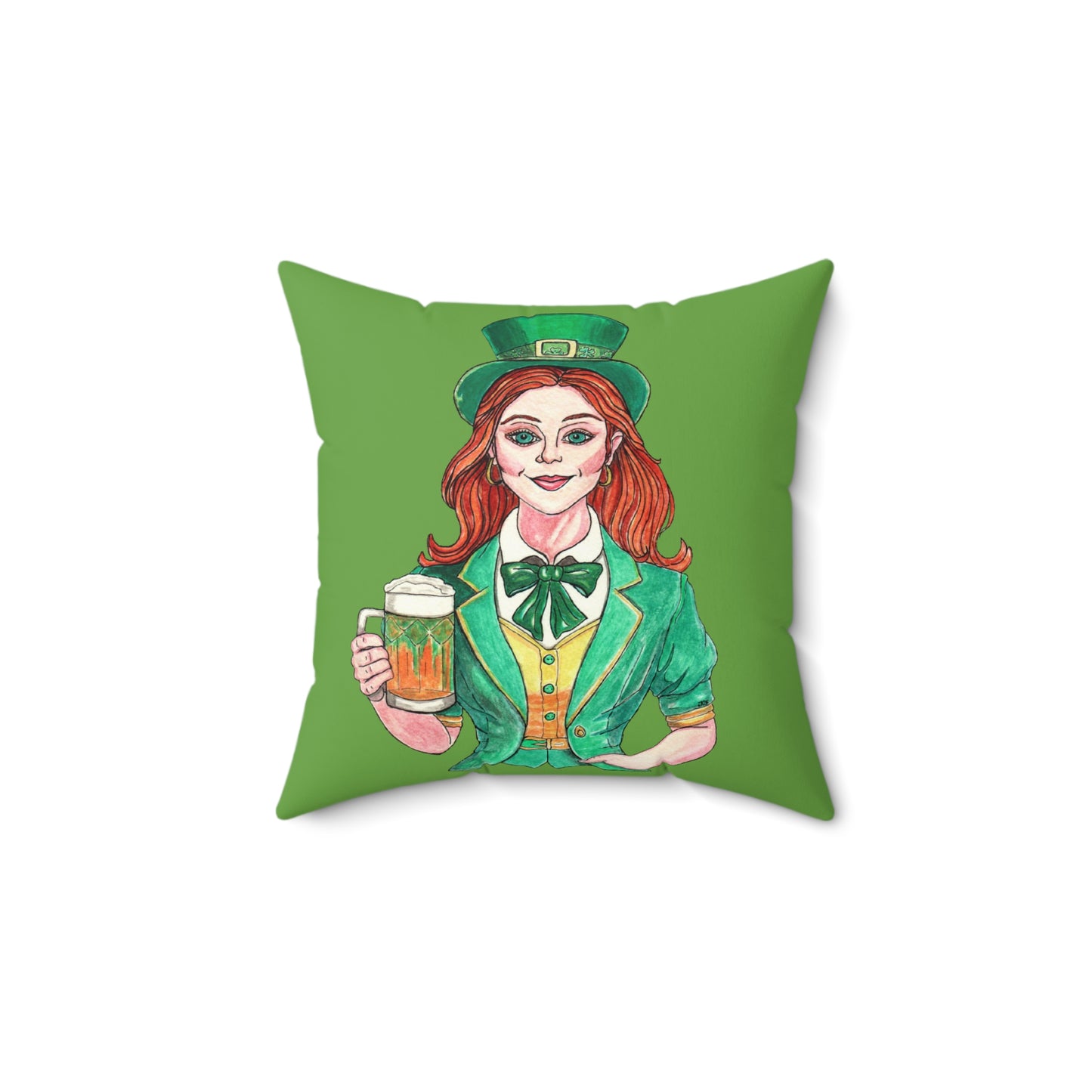 Paddy Day Cheers Spun Polyester Square Pillow