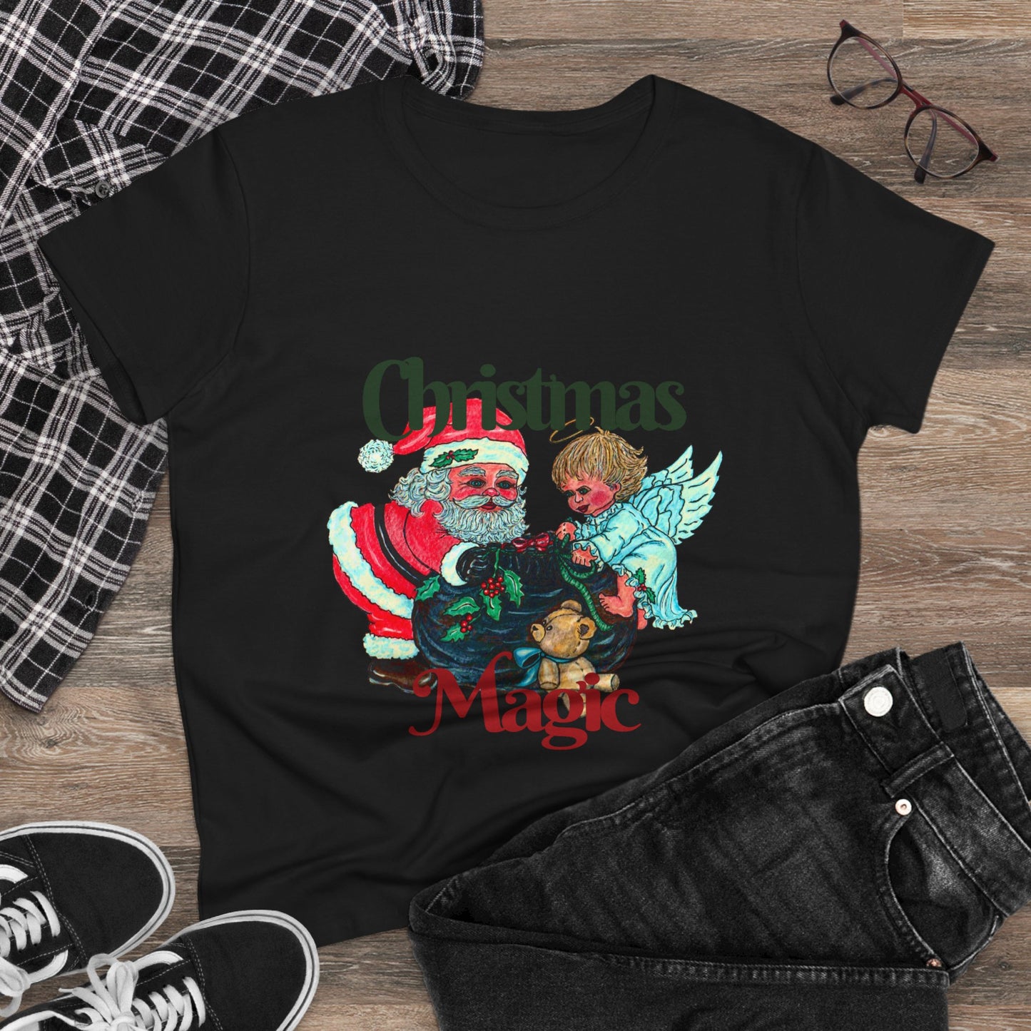 Christmas Magic Women's Midweight Cotton Tee