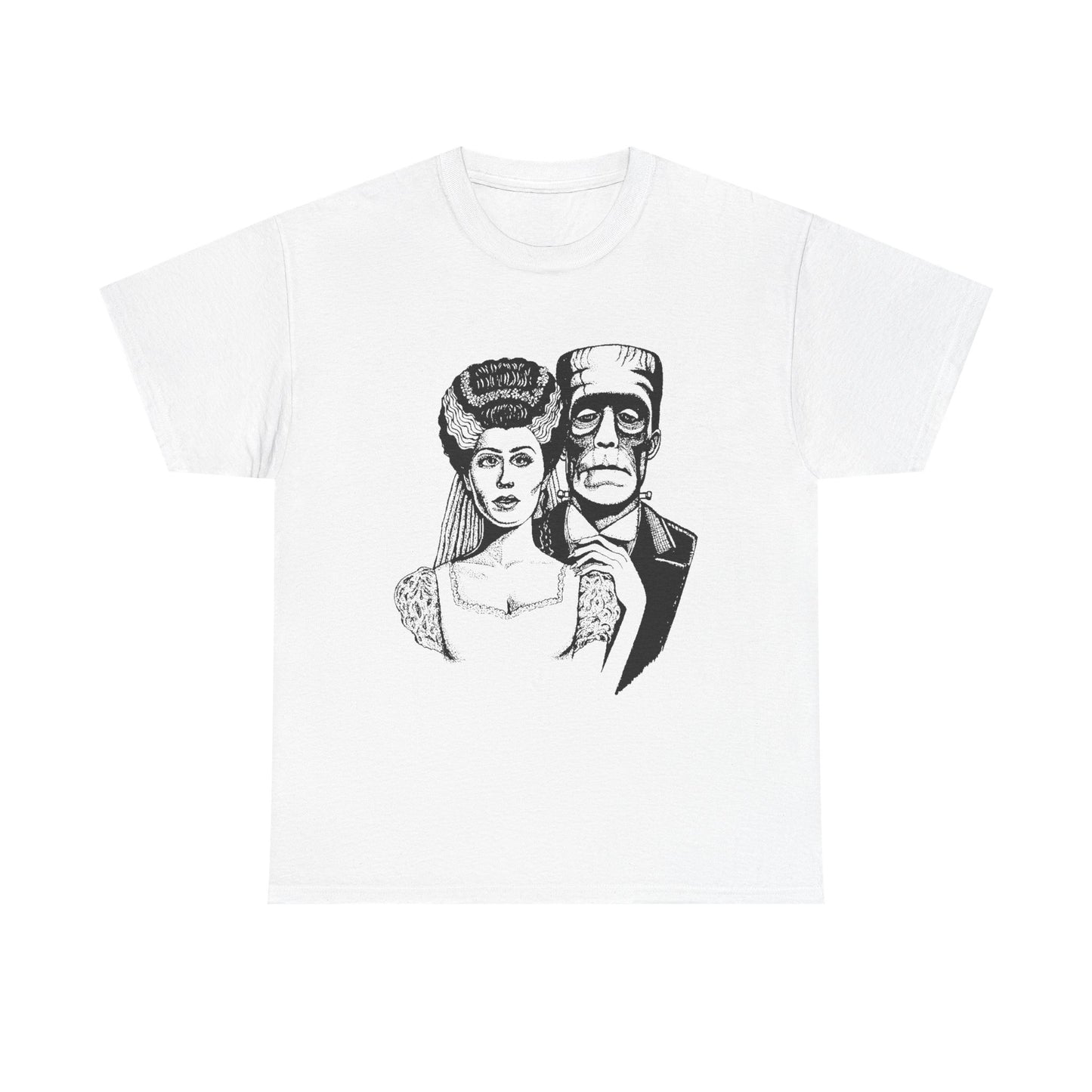 Frankenstein and Bride Unisex Heavy Cotton Tee