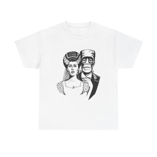 Frankenstein and Bride Unisex Heavy Cotton Tee