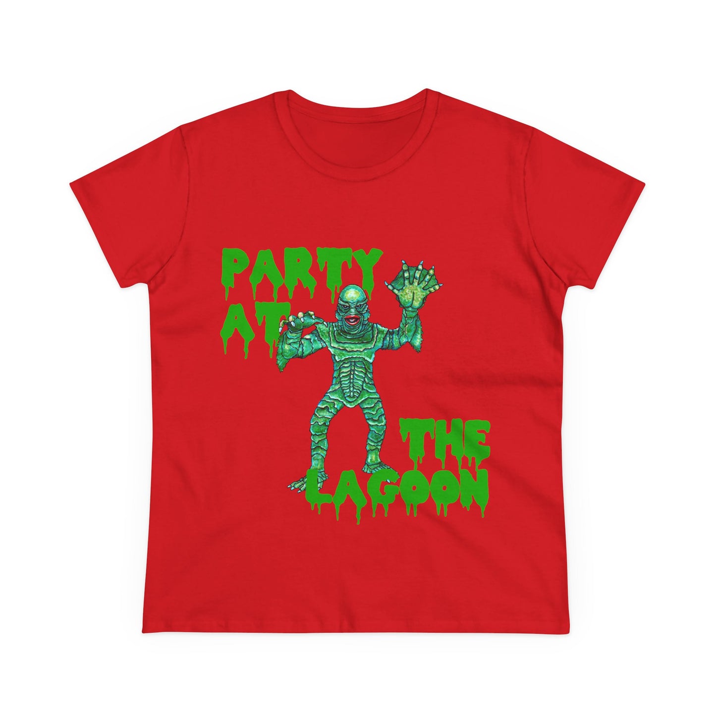 Party at the Lagoon Women's Midweight Cotton Tee