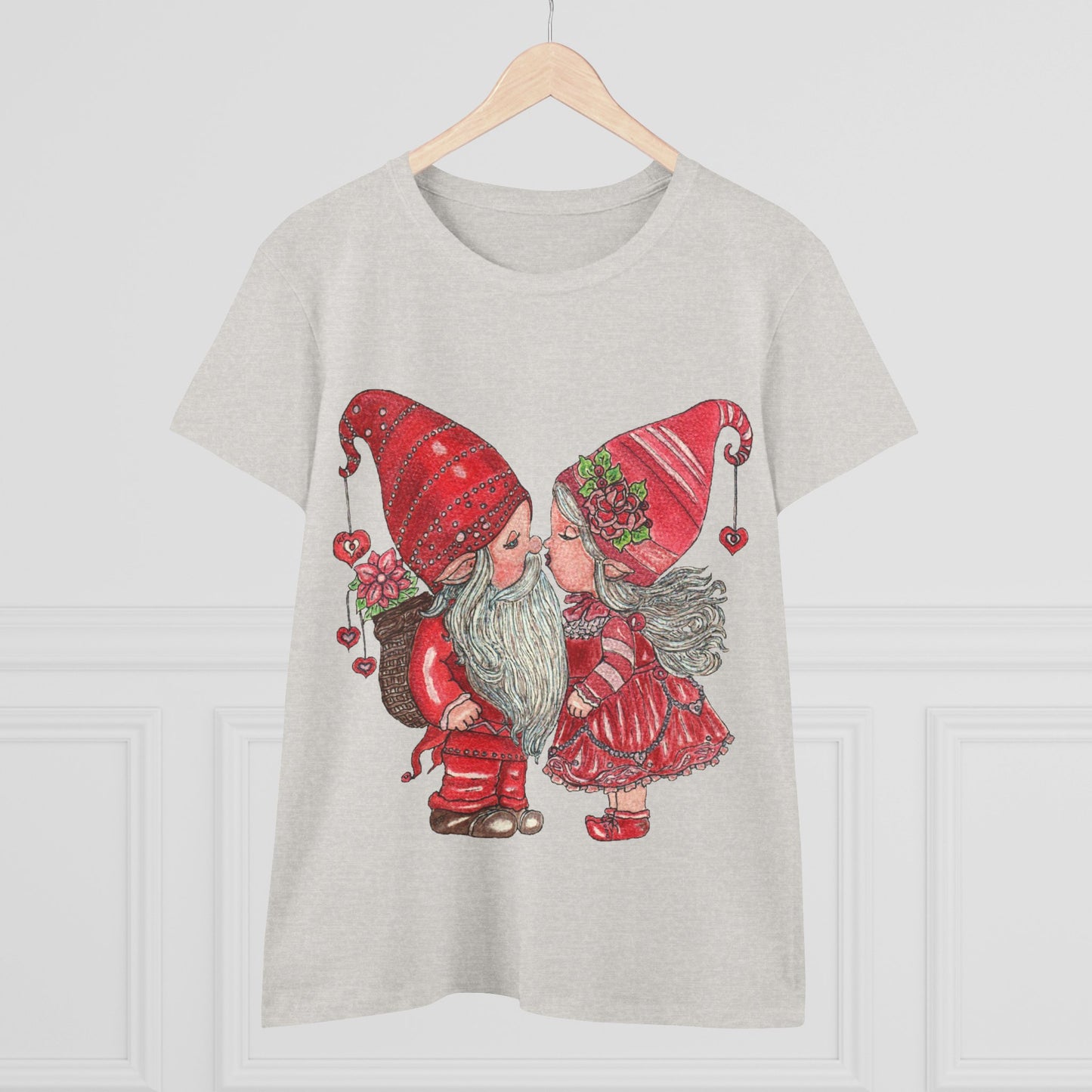 Gnome Lovers Women's Midweight Cotton Tee
