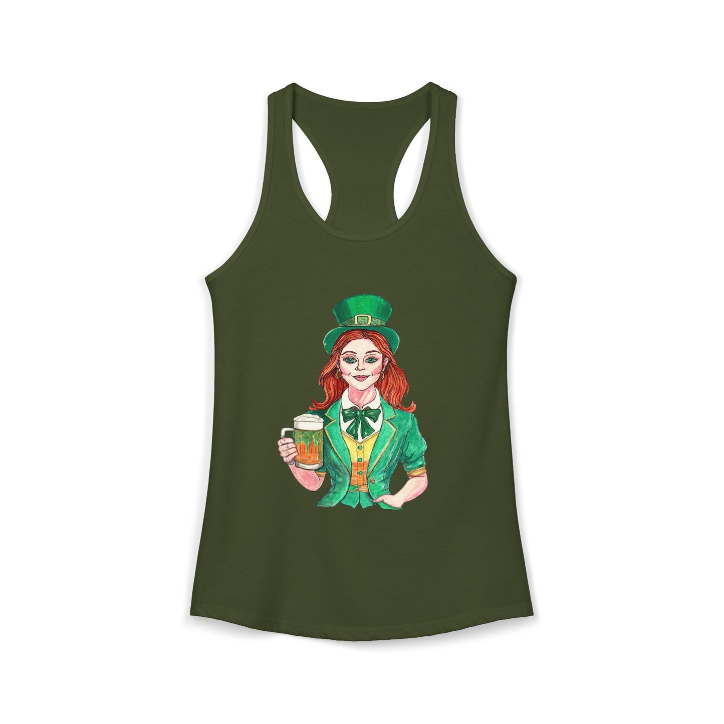 Paddys Day Cheers Women's Ideal Racerback Tank