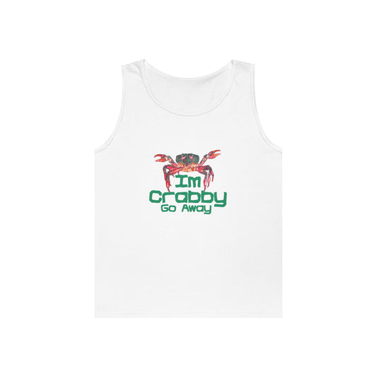 I'm Crabby Go Away Unisex Heavy Cotton Tank Top