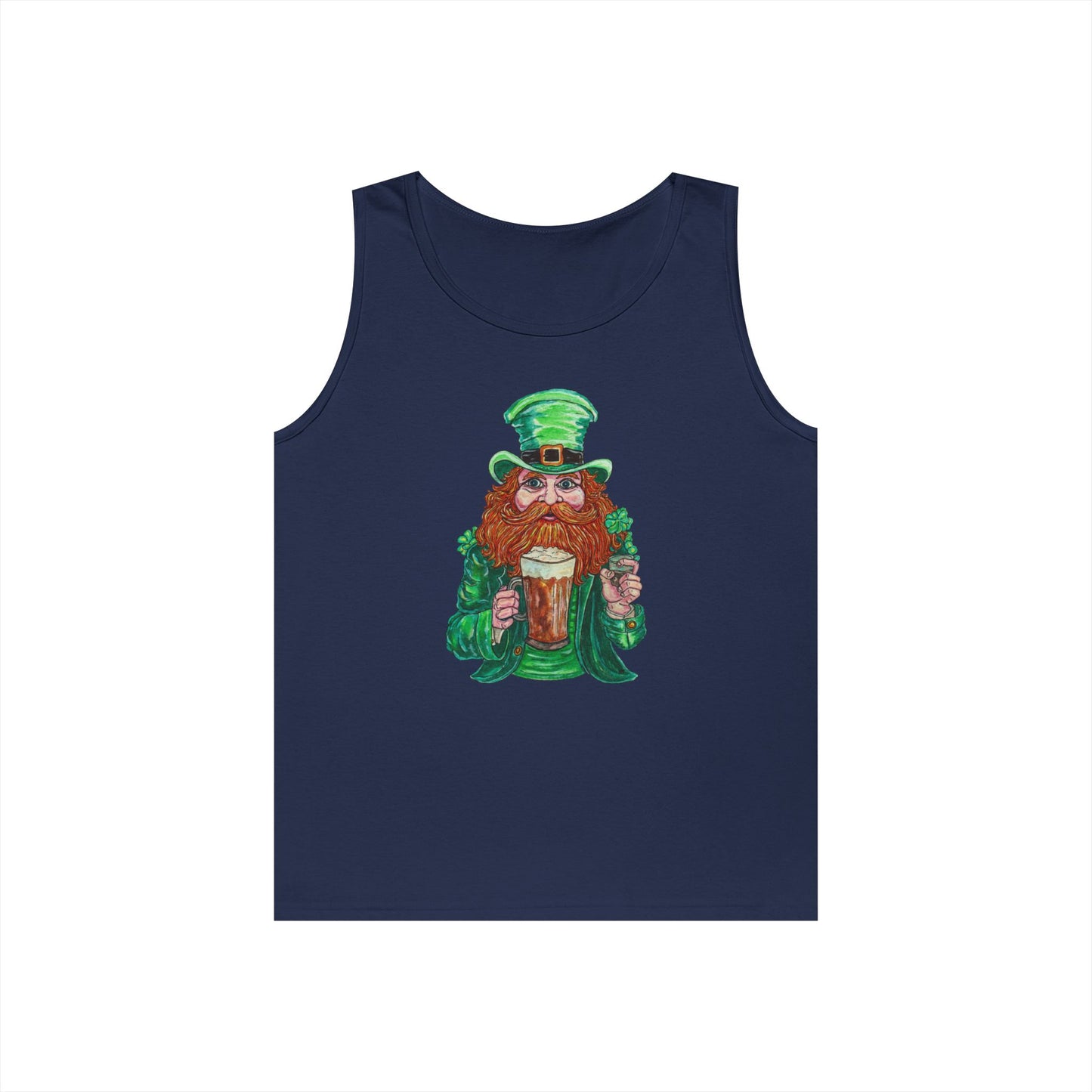 Drunken Leprechaun Unisex Heavy Cotton Tank Top