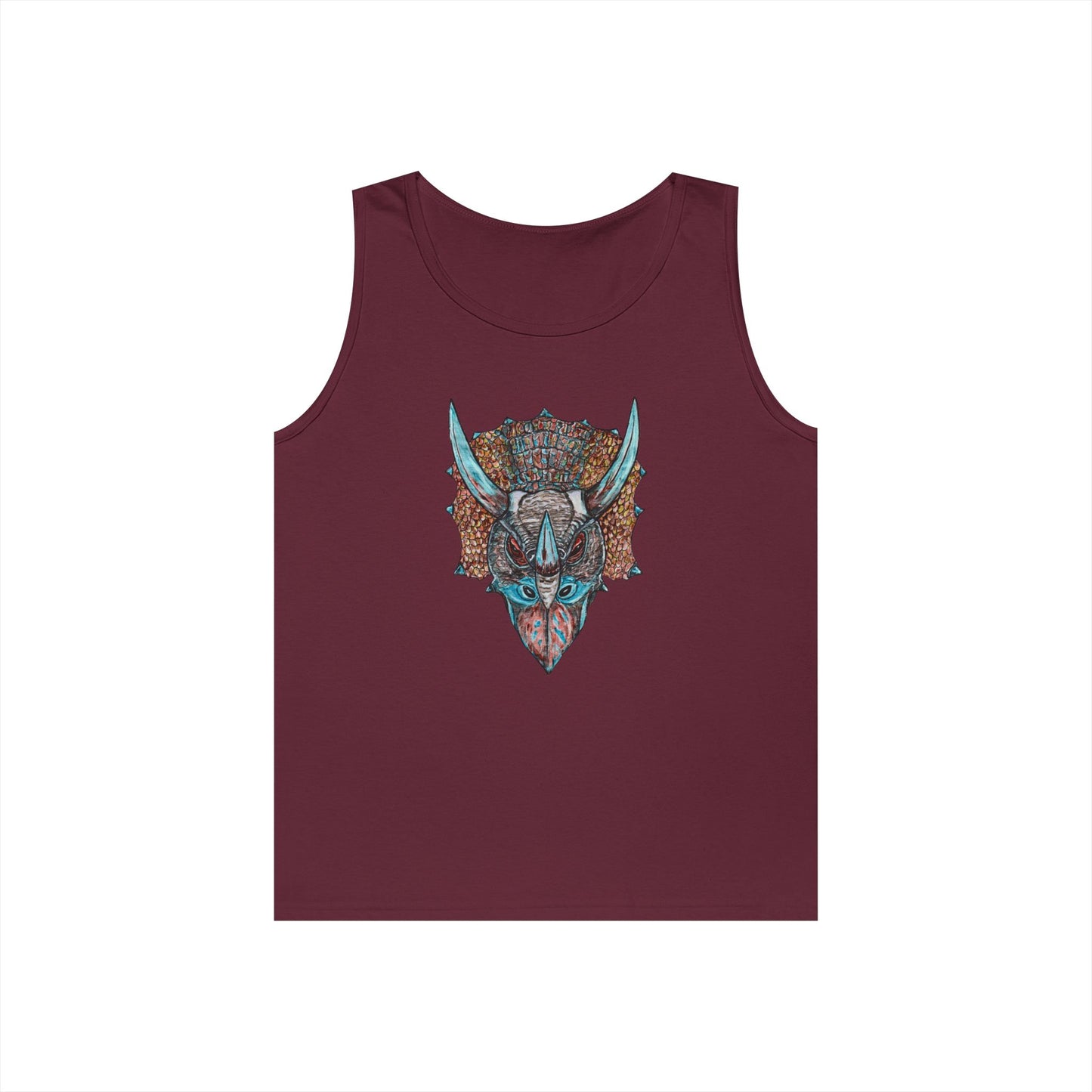 Triceratops Unisex Heavy Cotton Tank Top
