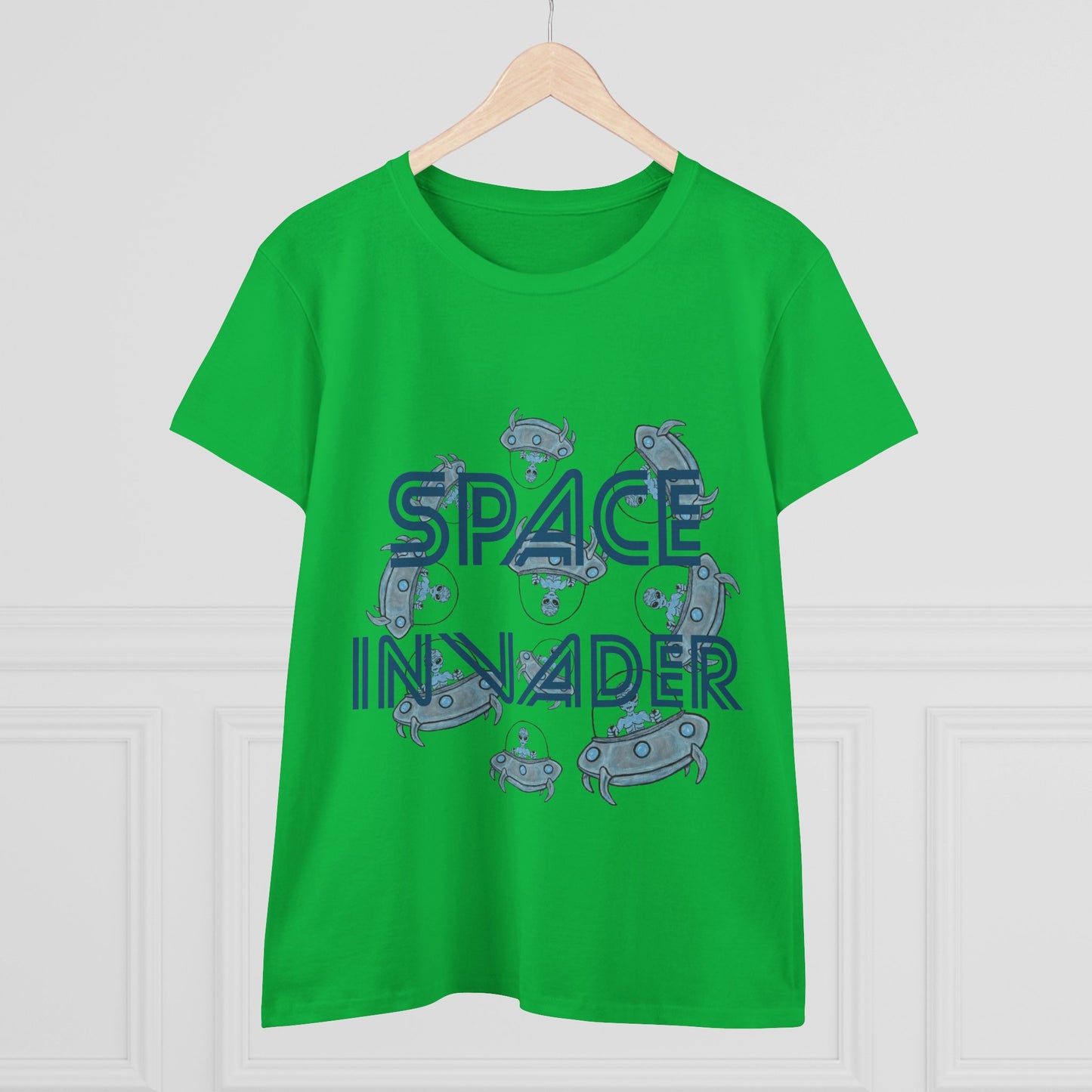 Space Invader Women's Midweight Cotton Tee