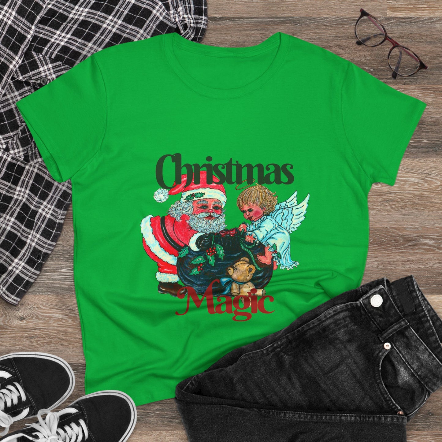 Christmas Magic Women's Midweight Cotton Tee