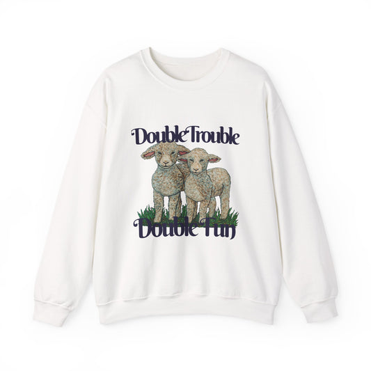 Double Trouble Double Fun Unisex Heavy Blend™ Crewneck Sweatshirt