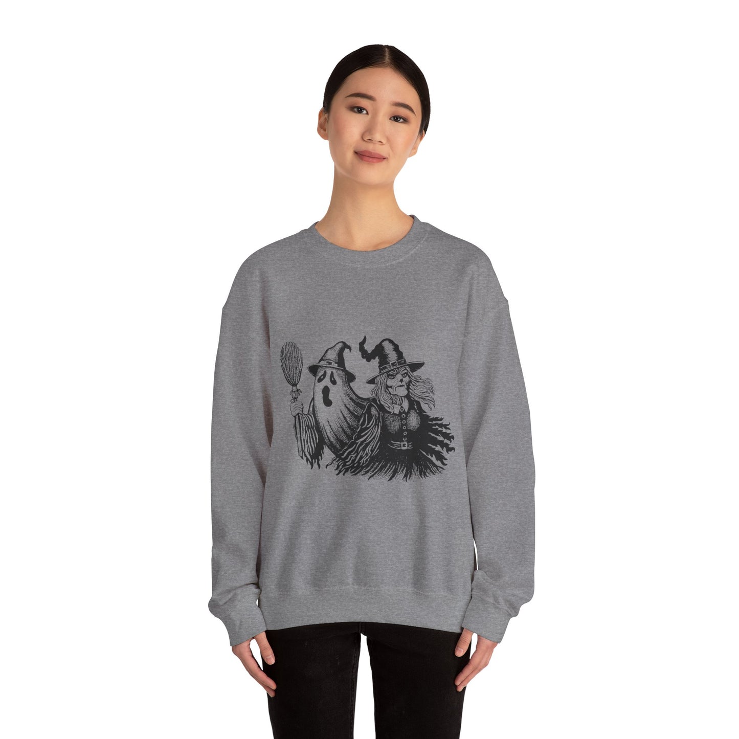 Ghost and Witch Unisex Heavy Blend™ Crewneck Sweatshirt