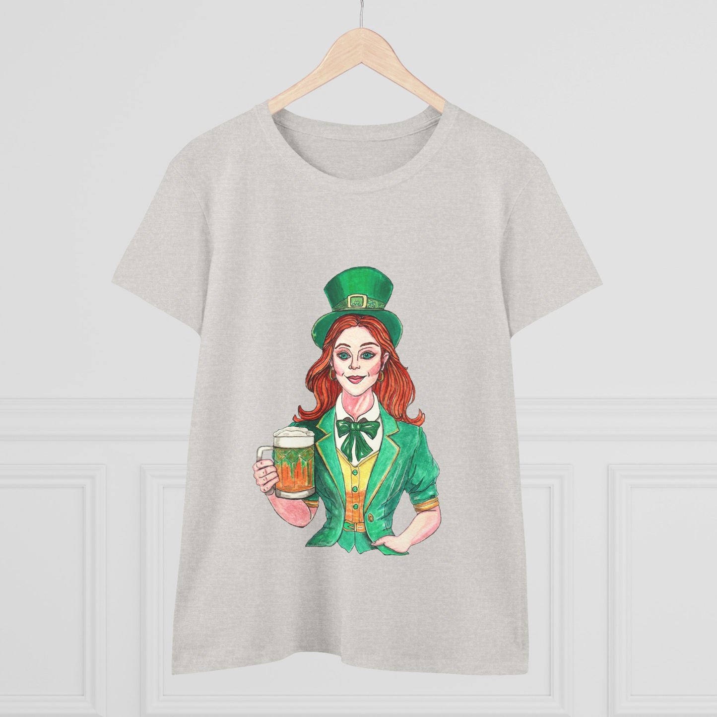 Paddy's Day Cheers Women's Midweight Cotton Tee