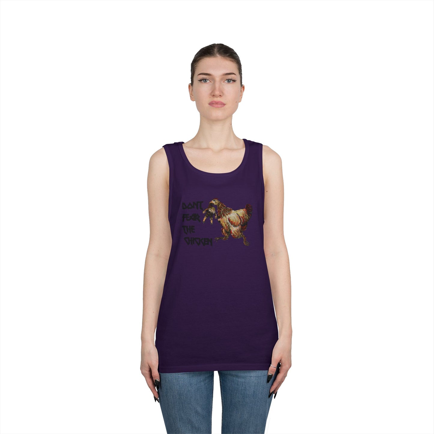 Don't Fear the Chicken Unisex Heavy Cotton Tank Top