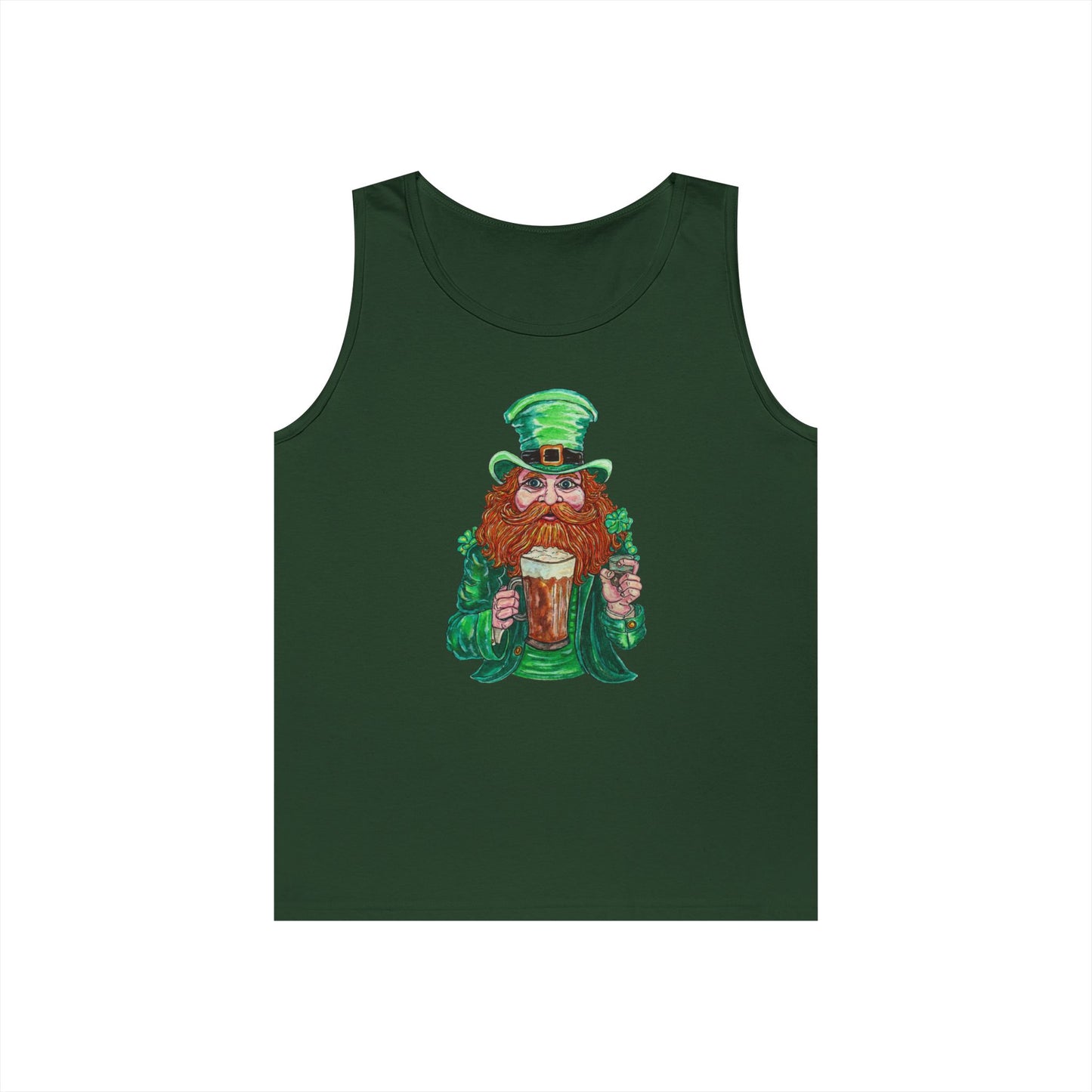 Drunken Leprechaun Unisex Heavy Cotton Tank Top