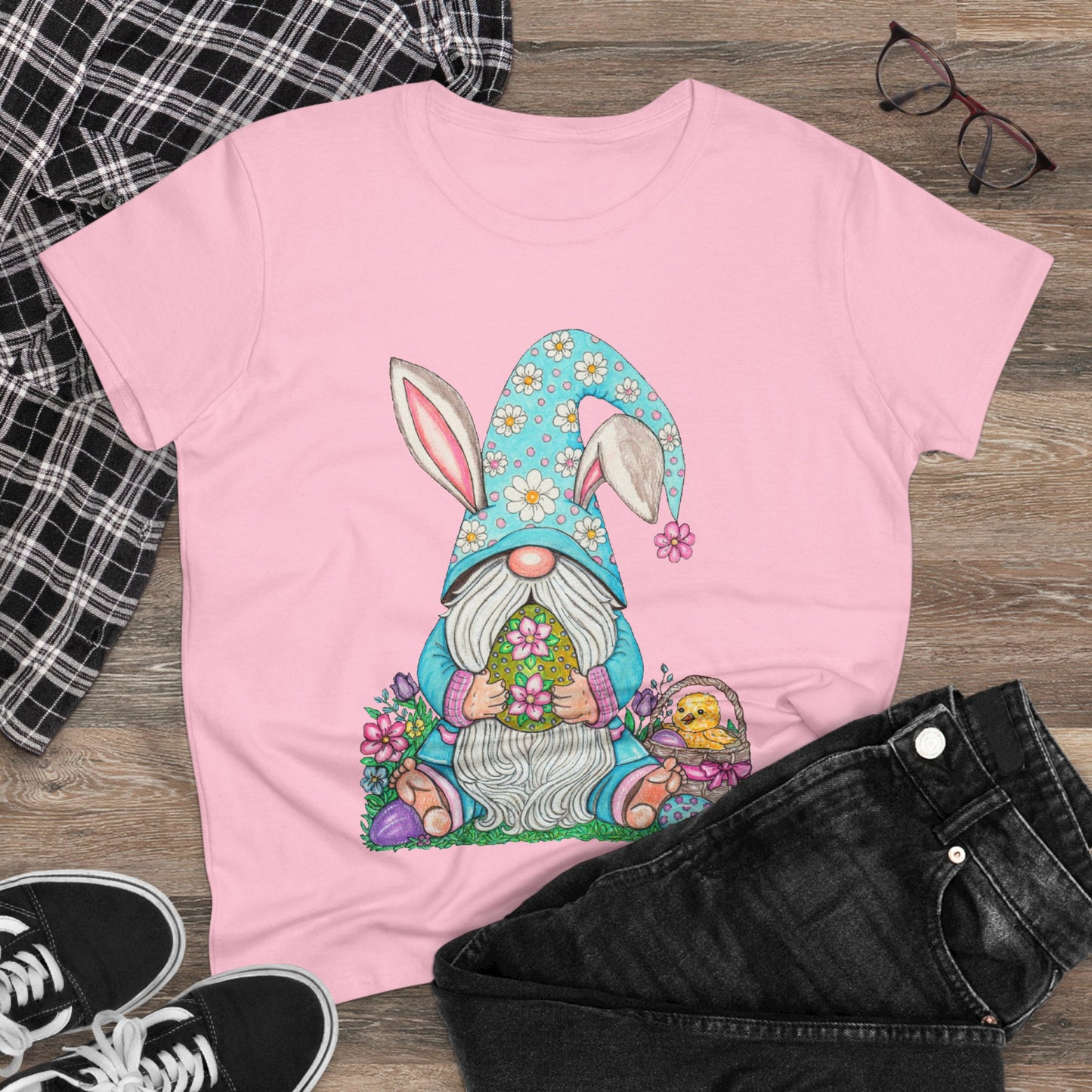 Easter Gnome Women's Midweight Cotton Tee