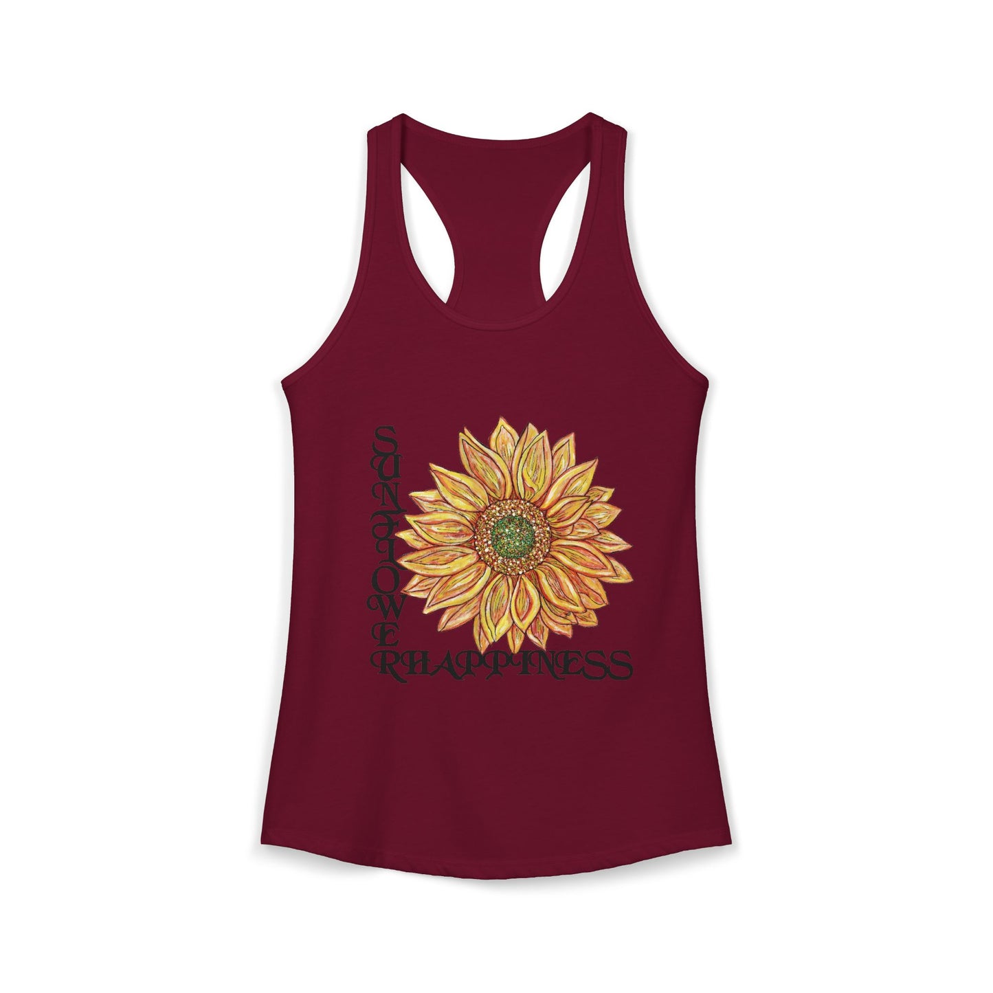 Sunflower and Happiness Women's Ideal Racerback Tank