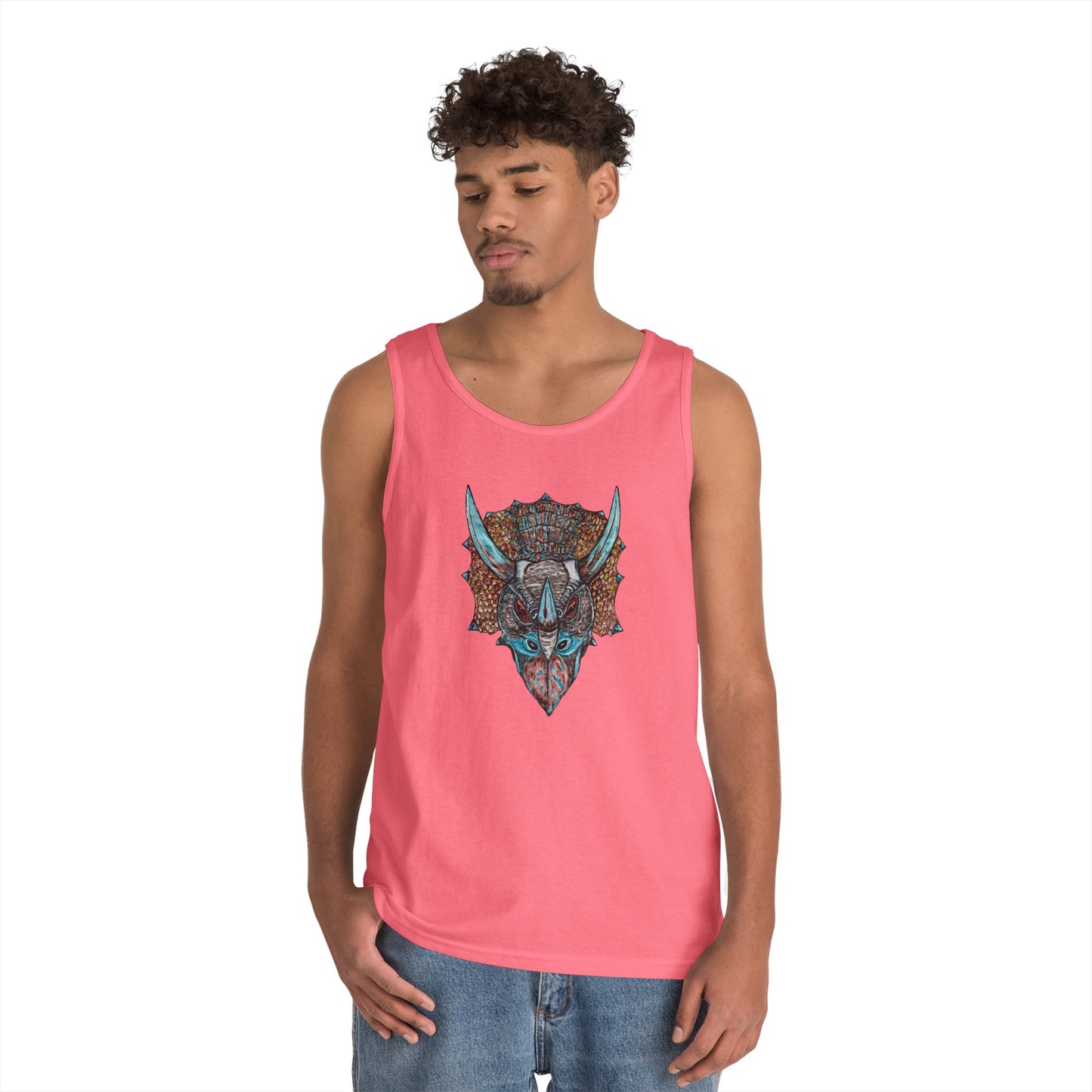 Triceratops Unisex Heavy Cotton Tank Top