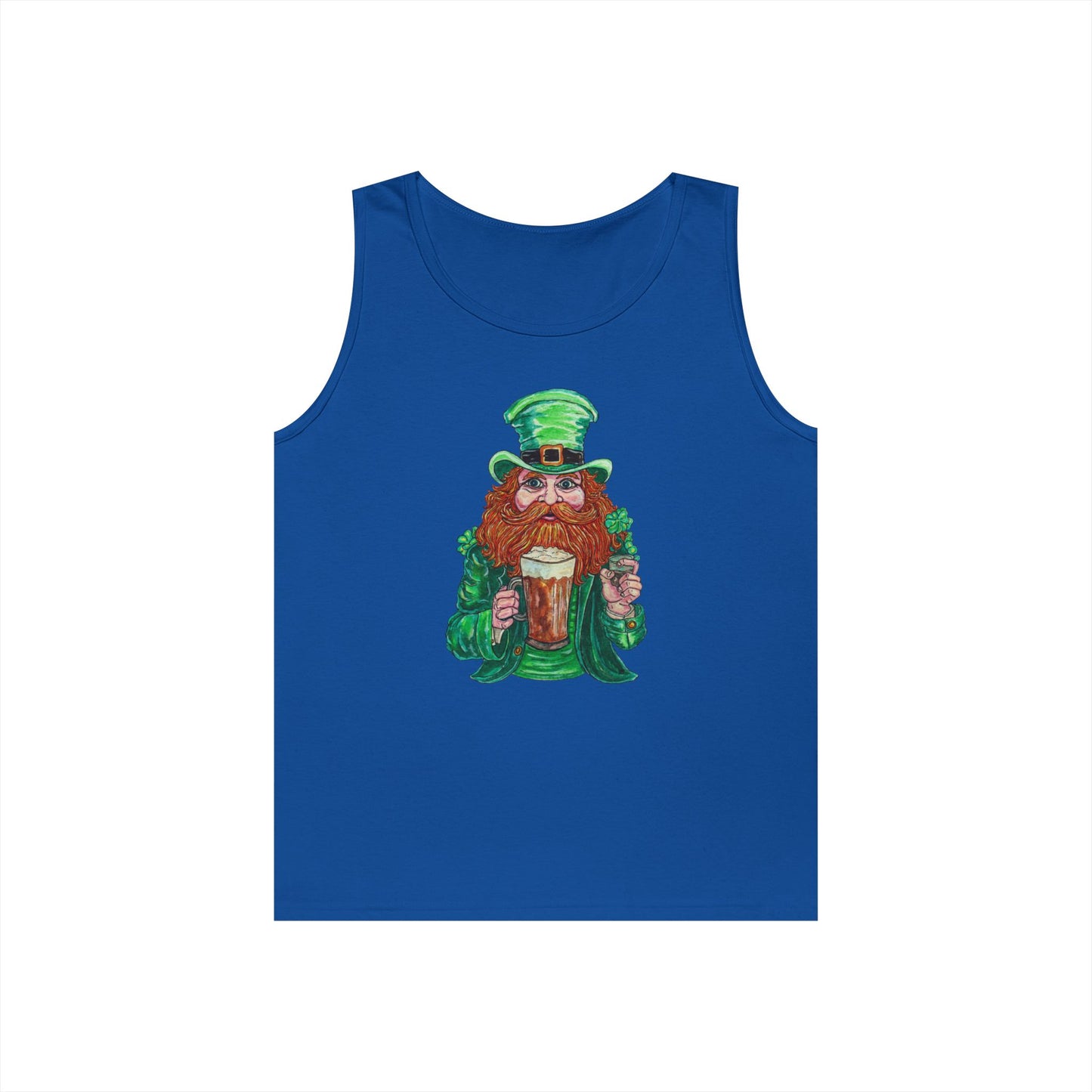 Drunken Leprechaun Unisex Heavy Cotton Tank Top