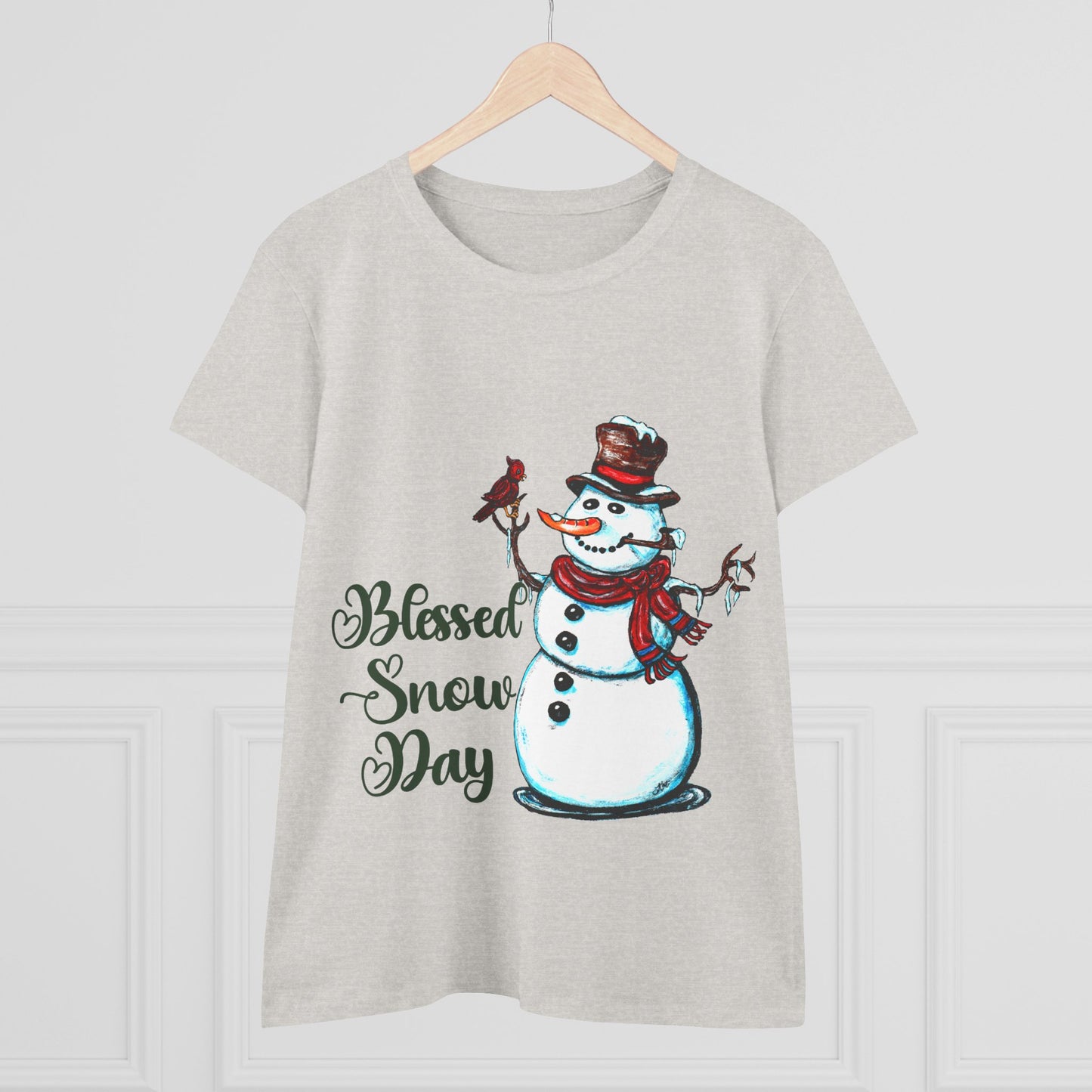 Blessed Snow Day Women's Midweight Cotton Tee