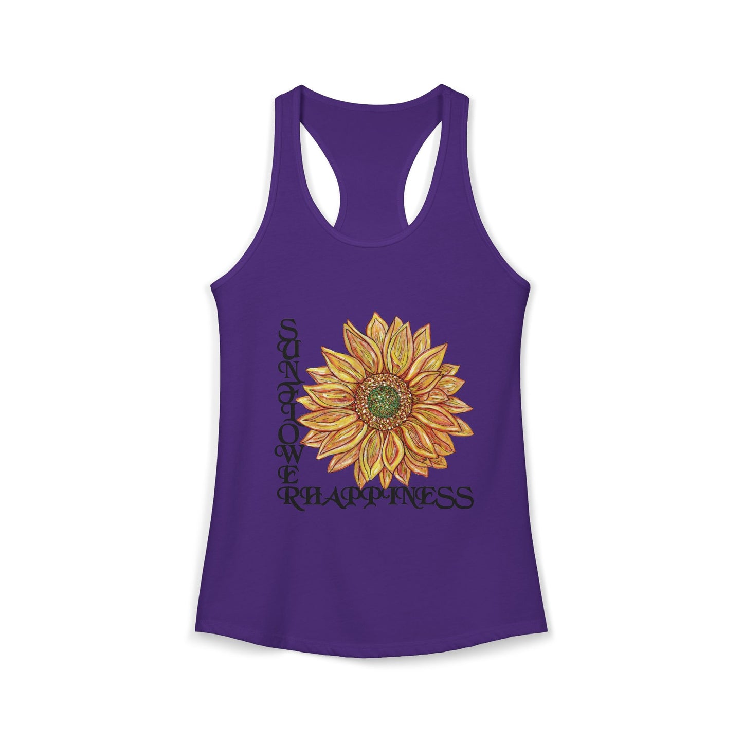 Sunflower and Happiness Women's Ideal Racerback Tank