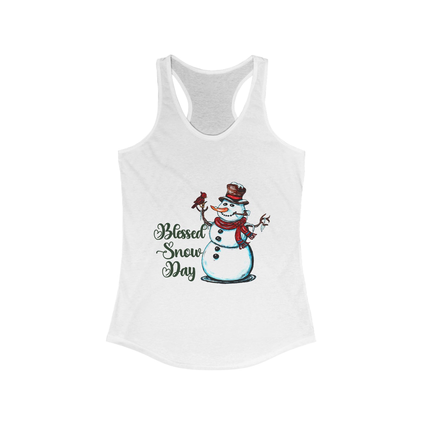 Blessed Snow Day Women's Ideal Racerback Tank