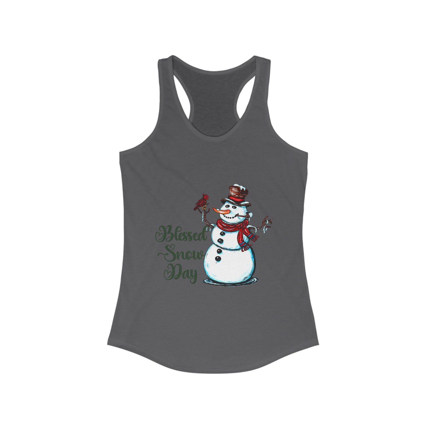 Blessed Snow Day Women's Ideal Racerback Tank