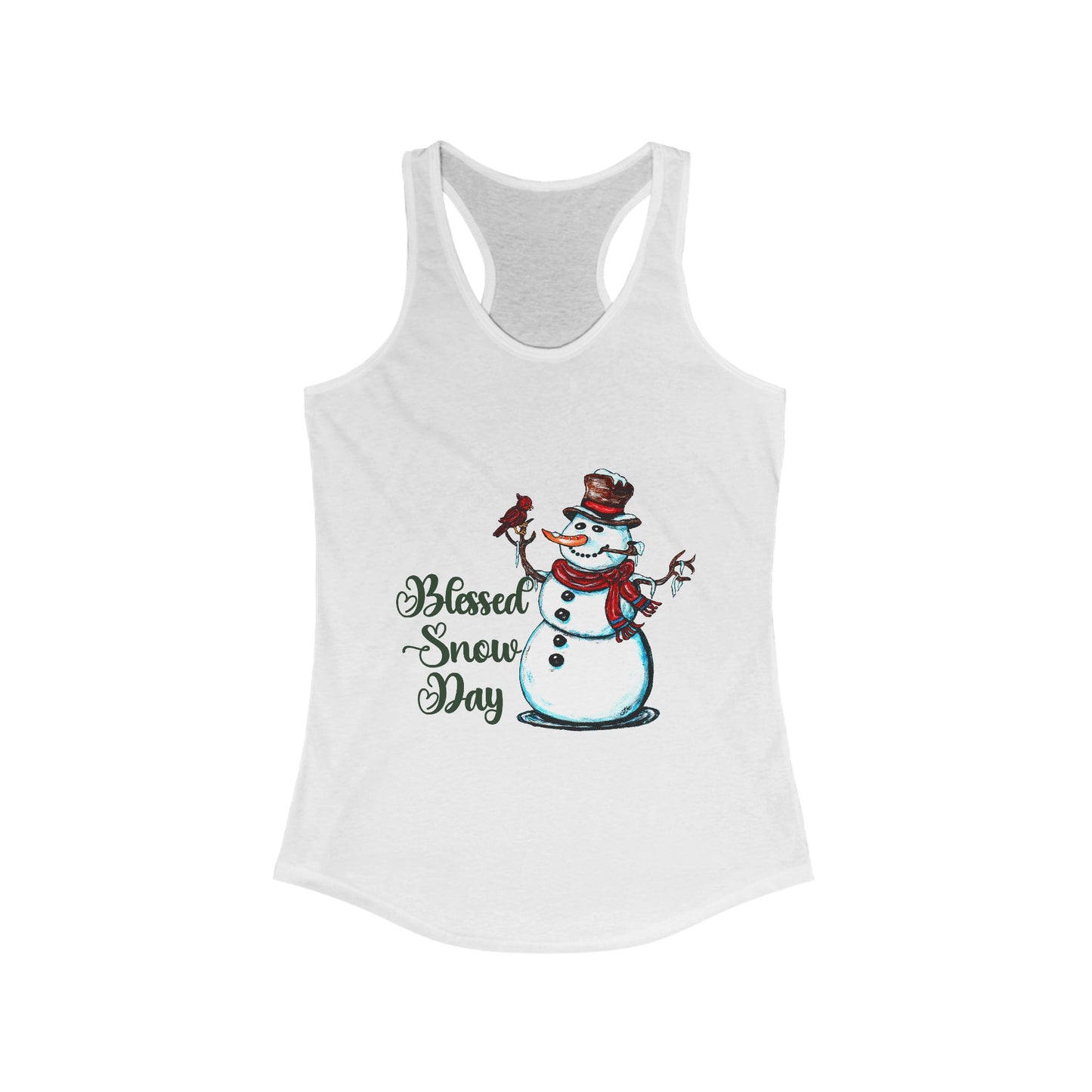 Blessed Snow Day Women's Ideal Racerback Tank
