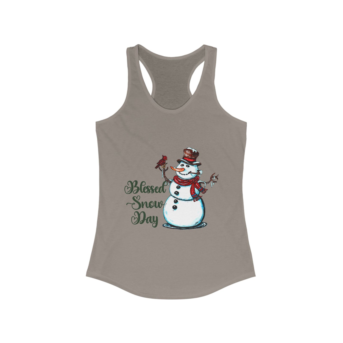 Blessed Snow Day Women's Ideal Racerback Tank