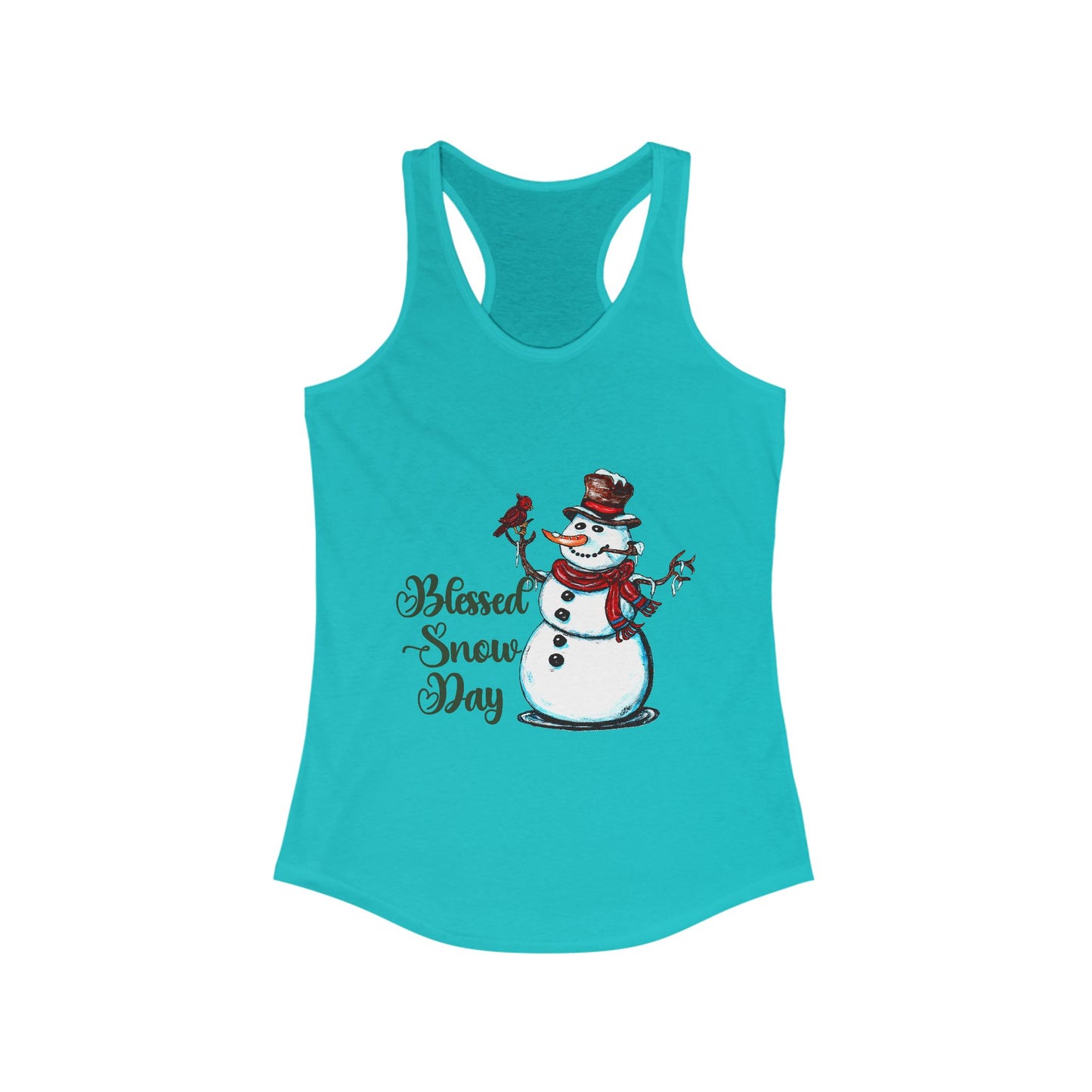 Blessed Snow Day Women's Ideal Racerback Tank